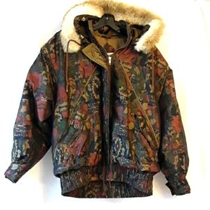 Vintage Rainbow  West Hoodie  Jacket.  Small